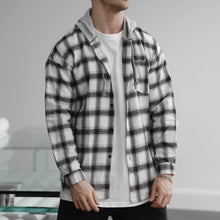 Load image into Gallery viewer, Lightweight Plaid Hooded Flannel
